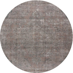 Square Machine Washable Traditional Rosy Brown Pink Rug, wshtr2905