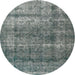 Square Machine Washable Traditional Gray Rug, wshtr2907