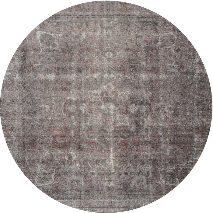 Square Machine Washable Traditional Rosy Pink Rug, wshtr2908