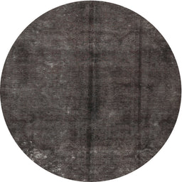 Square Machine Washable Traditional Carbon Gray Rug, wshtr2913