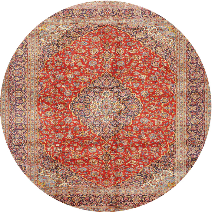 Square Machine Washable Traditional Red Rug, wshtr2917