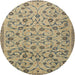 Round Traditional Brown Persian Rug, tr2923