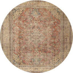 Square Machine Washable Traditional Gold Brown Rug, wshtr2928