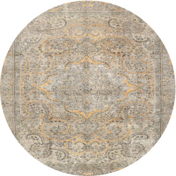 Square Machine Washable Traditional Brown Rug, wshtr2929