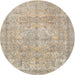 Round Traditional Brown Persian Rug, tr2929