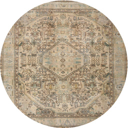 Square Machine Washable Traditional Dark Almond Brown Rug, wshtr2950