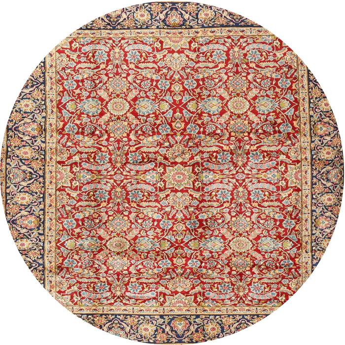 Round Traditional Brown Persian Rug, tr2954