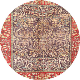 Square Machine Washable Traditional Fire Brick Red Rug, wshtr2956