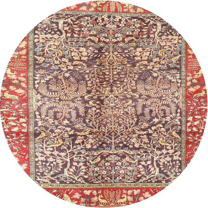 Square Machine Washable Traditional Fire Brick Red Rug, wshtr2956