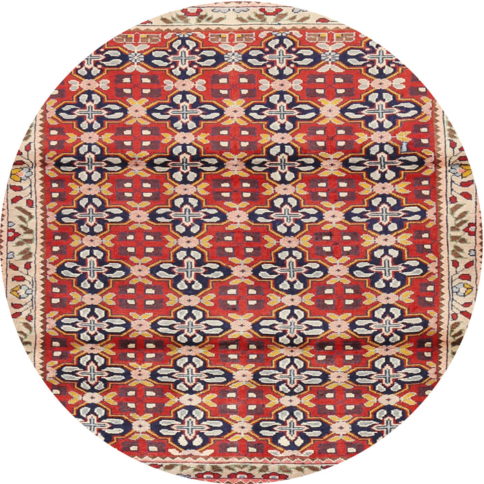 Square Machine Washable Traditional Fire Brick Red Rug, wshtr2966
