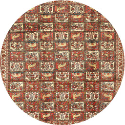 Square Machine Washable Traditional Tomato Red Rug, wshtr2970