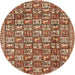 Square Machine Washable Traditional Tomato Red Rug, wshtr2970