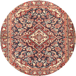 Square Machine Washable Traditional Fire Brick Red Rug, wshtr2997