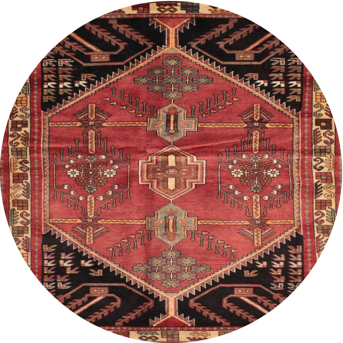 Round Traditional Red Persian Rug, tr299