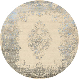 Square Machine Washable Traditional Light French Beige Brown Rug, wshtr3005