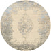Round Traditional Light French Beige Brown Persian Rug, tr3005