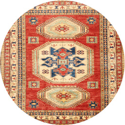 Square Machine Washable Traditional Red Rug, wshtr3008