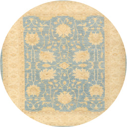 Square Machine Washable Traditional Brown Gold Rug, wshtr3009