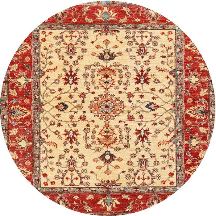 Round Traditional Red Persian Rug, tr3013