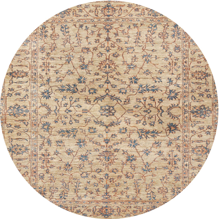 Round Traditional Brown Persian Rug, tr3014