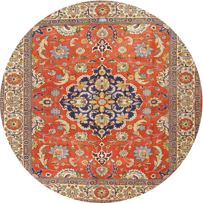 Square Machine Washable Traditional Red Rug, wshtr3018