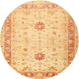Square Machine Washable Traditional Orange Rug, wshtr3020