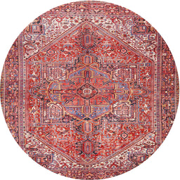 Square Machine Washable Traditional Dusty Pink Rug, wshtr3024