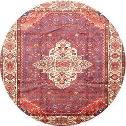 Square Machine Washable Traditional Red Rug, wshtr302