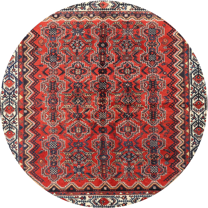 Round Traditional Red Persian Rug, tr3032