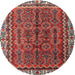 Round Traditional Red Persian Rug, tr3032