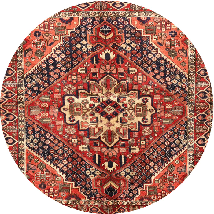 Round Traditional Sunrise Orange Persian Rug, tr3033