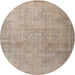 Square Machine Washable Traditional Dark Almond Brown Rug, wshtr3036