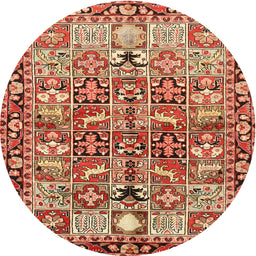 Square Machine Washable Traditional Sandy Brown Rug, wshtr3053