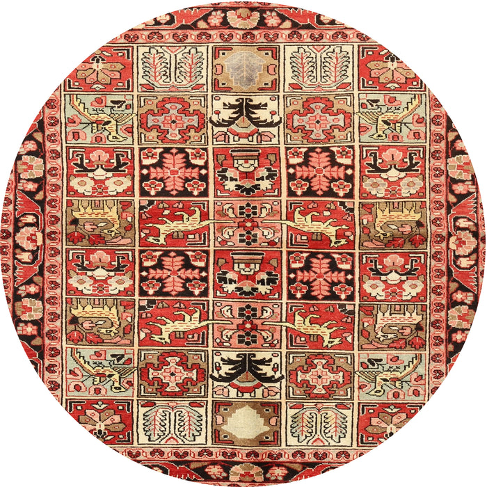 Square Machine Washable Traditional Sandy Brown Rug, wshtr3053