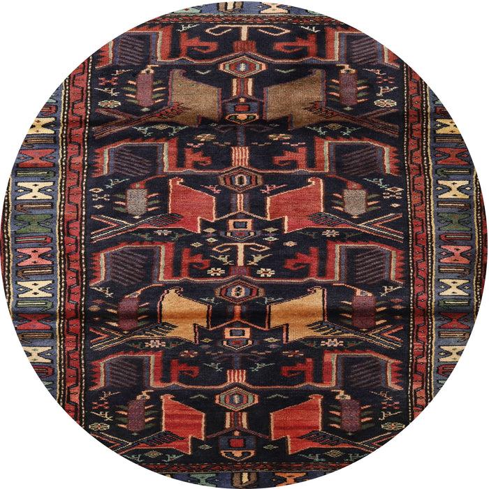 Round Traditional Brown Persian Rug, tr3056