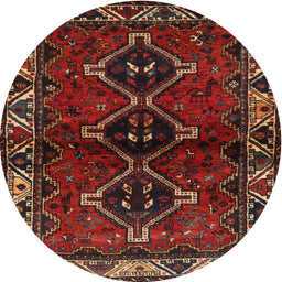 Square Machine Washable Traditional Sienna Brown Rug, wshtr3057