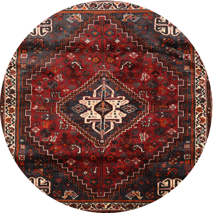 Round Traditional Brown Persian Rug, tr3058