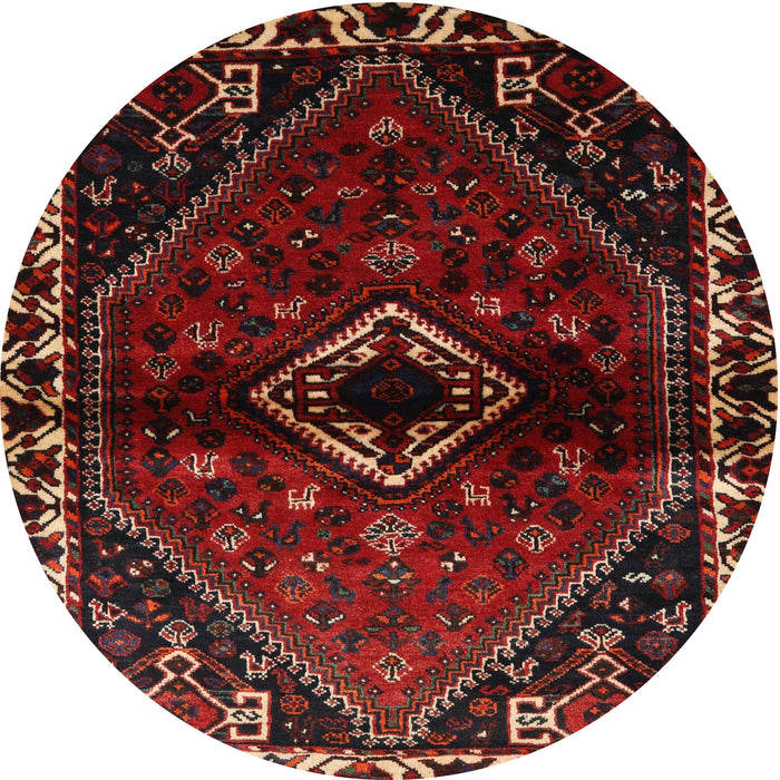 Square Machine Washable Traditional Sepia Brown Rug, wshtr3060