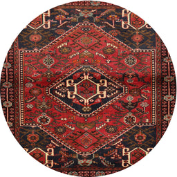 Square Machine Washable Traditional Chestnut Brown Rug, wshtr3066