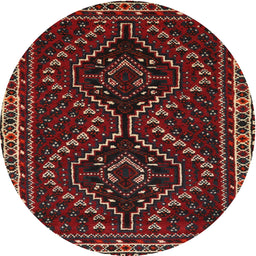 Square Machine Washable Traditional Brown Rug, wshtr3067