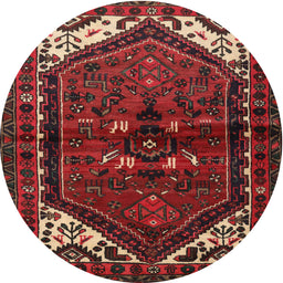 Square Machine Washable Traditional Sepia Brown Rug, wshtr3076