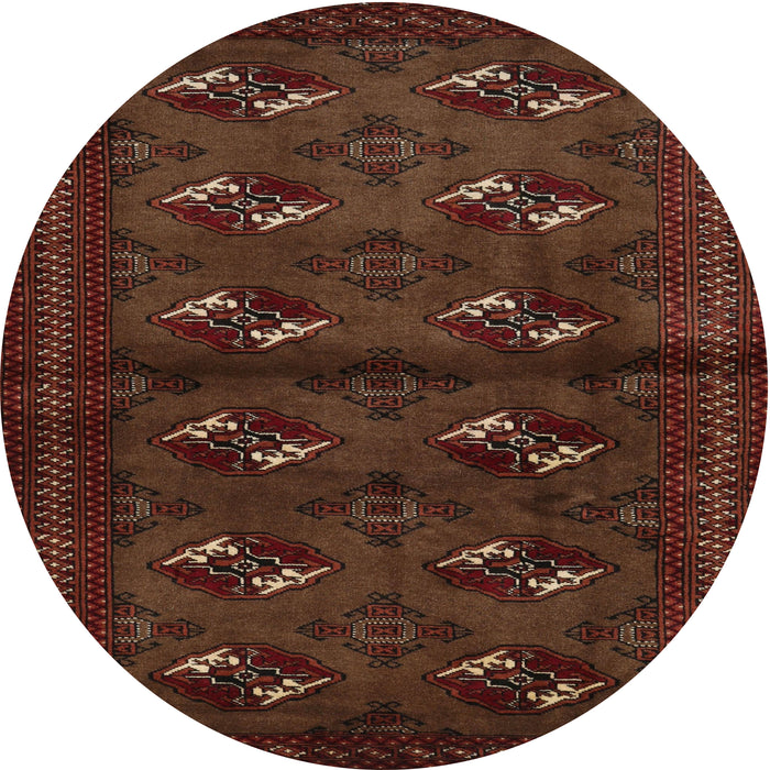 Square Machine Washable Traditional Dark Sienna Brown Rug, wshtr3078
