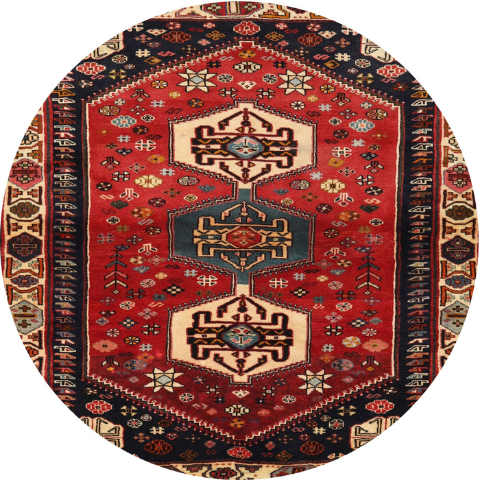 Round Traditional Red Persian Rug, tr3080