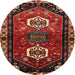 Square Machine Washable Traditional Tomato Red Rug, wshtr3080