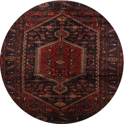 Square Machine Washable Traditional Bakers Brown Rug, wshtr3092