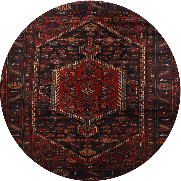 Square Machine Washable Traditional Bakers Brown Rug, wshtr3092