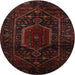 Round Traditional Bakers Brown Persian Rug, tr3092