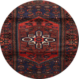 Square Machine Washable Traditional Dark Brown Rug, wshtr3098