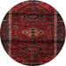 Round Traditional Bakers Brown Persian Rug, tr3099
