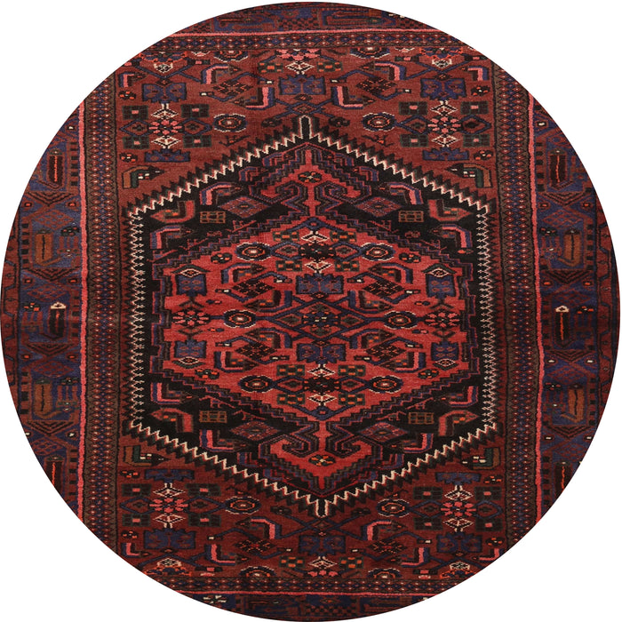 Square Machine Washable Traditional Maroon Red Rug, wshtr3102